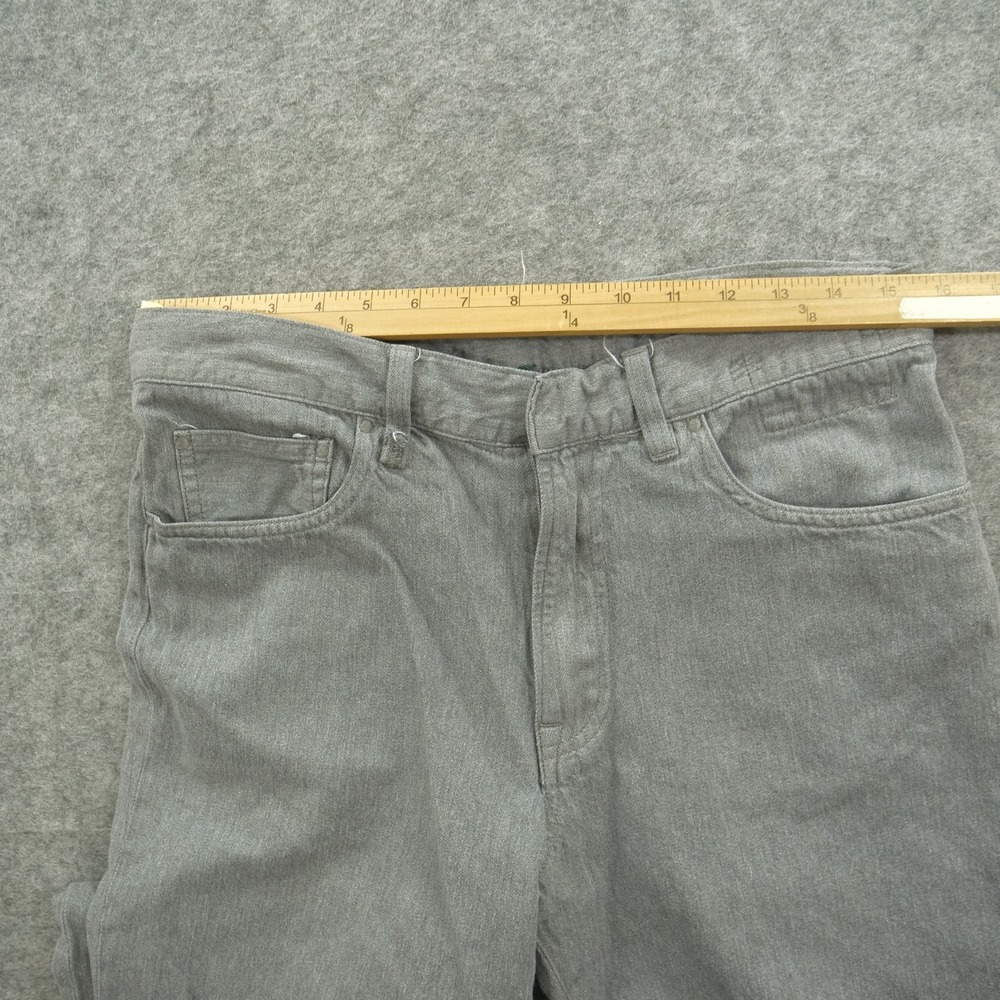 R13 Jeans Womens 27 Gray Lemmy Slim Straight High Rise Zip Fly Cotton Linen - Picture 7 of 11